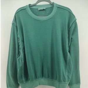 Green Crewneck Sweatshirt - Casual Women's Pullover